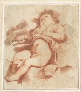 Tanulmány egy alvó gyermekről alkotó: Guercino
