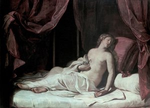 Kleopátra halála, 1648 alkotó: Guercino