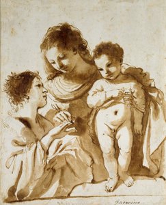 Szent Katalin misztikus házassága, 1618-1619 alkotó: Guercino