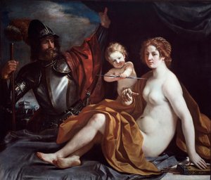Vénusz, Mars és szerelem alkotó: Guercino
