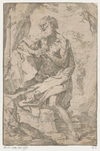 Szent Jeromos a vadonban alkotó: Guido Reni