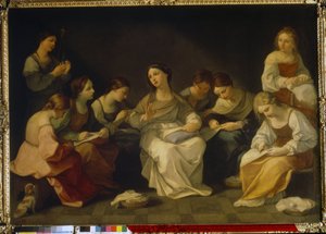 A Szűz nevelése. (The Education of the Virgin). Guido Reni (1575-1642) festménye, olaj, vászon alkotó: Guido Reni