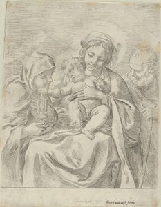A Szent Család Szent Klárával, 1590-1600. alkotó: Guido Reni