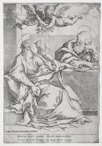 A Szent Család két angyallal. alkotó: Guido Reni