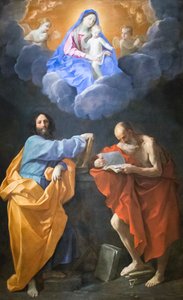 Szűz dicsőségben Szent Tamással és Jeromossal (olaj, vászon) alkotó: Guido Reni