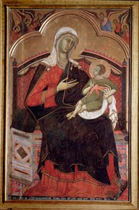 Szűz a gyermekkel Szűz Mária a gyermek Jézussal – Guido da Siena festménye (1260 és 1280 között aktív)