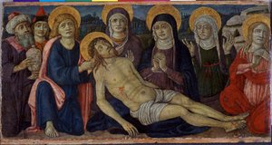 Krisztus siralma, 1500 körül (tempera fán) alkotó: Guidoccio di Giovanno Cozzarelli