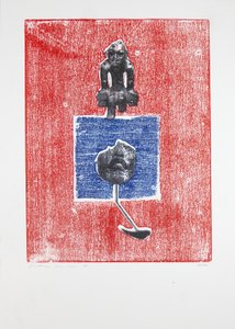 Láthatatlan szoba nº3, 2019 (fametszet és szitanyomás) alkotó: Guilherme Pontes