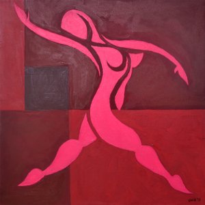 Study of Figure in Cubic Space Pink Version, 2015 (olaj, vászon) alkotó: Guilherme Pontes