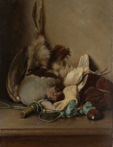 Csendélet erdei galambbal és porszarvúval