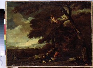 ""Veronei Szent Péter halála"" (Szent Péter vértanú meggyilkolása) Verone Péter domonkos prédikátor (Pietro Rosini vagy Pietro Martire vagy Pietro da Verona) (1205-1252) meghalt a Come-ból Milánóba vezető úton . Guillaume Courtoi festménye