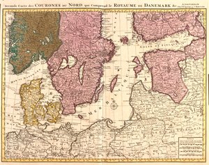 Dánia, Észtország, Dél-Norvégia, Svédország, Finnország alkotó: Guillaume Delisle