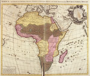 Afrika térképe (rézkarc alkotó: Guillaume Delisle
