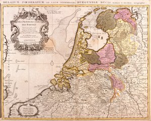 Hollandia Egyesült Tartományainak térképe (rézkarc alkotó: Guillaume Delisle