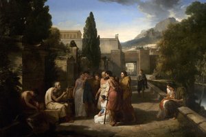 Homérosz Iliászát énekli Athén kapujában, 1811