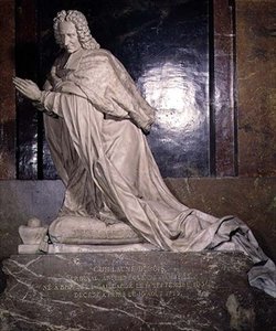 Guillaume Dubois bíboros (1656-1723) sírja 1705 (márvány)
