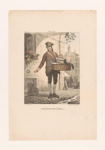 Süteményárus Brüsszelben Brüsszel (cím a tárgyon) Marchand de Gâteau (cím a tárgyon) Különböző jelmezek a Holland Királyságban (sorozat címe) Costumes du peuple de toutes les provinces du royaume des Pays-Bas (se alkotó: Guillaume Philidor Van den Burggraaff