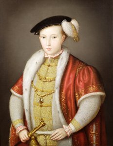VI. Edward a Harisnyakötő Rend láncával, a H.M. Gyűjteményben található portré után. Erzsébet királynő, 1600 körül