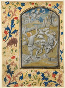 Levél egy Órakönyvből: Szűz koronázása, c. 1470-1480.