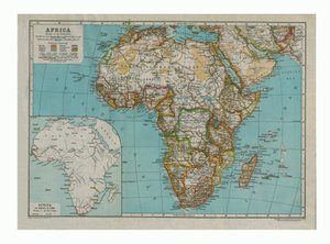 Afrika térképe, 1910