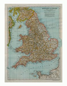 Anglia és Wales térképe, 1910