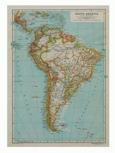 Dél-Amerika térképe, 1910