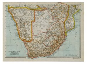 Dél-Dél-Afrika térképe, c1910
