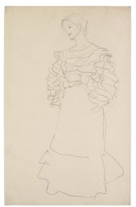 Mautner-Markhof Magda tanulmányának arcképe alkotó: Gustav Klimt