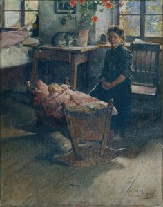 a bölcsőnél alkotó: Gustav Adolf Hessl
