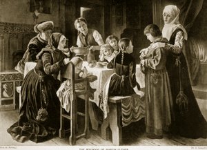 Luther Márton gyermekkora, illusztráció a "Hutchinson