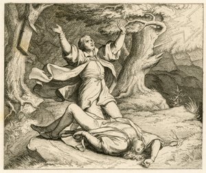 Luther Márton és barátja, Alexis (talán ez volt a neve) vánszorogtak, és zivatar volt. Alexist villámcsapás érte, és meghalt