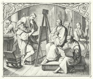 Luther Márton Lucas Cranach idősebb festményéhez ül (metszet) alkotó: Gustav Ferdinand Leopold Konig