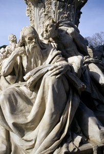 Goethe emlékműve a Villa Borghese körüli parkban (részlet) alkotó: Gustav Heinrich Eberlein