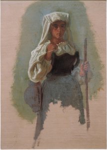 Olasz nő egy bottal alkotó: Gustav Jakob Canton