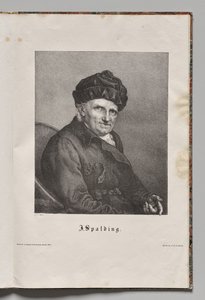 Németország híres szerzői: Johann Joachim Spalding portréja alkotó: Gustav Karl Friedrich Luderitz