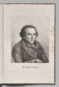 Németország híres szerzői: Moses Mendelssohn portréja alkotó: Gustav Karl Friedrich Luderitz
