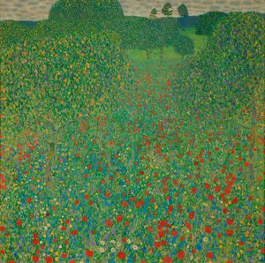 Egy mező pipacsok alkotó: Gustav Klimt