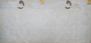 Beethoven Frieze: A boldogság utáni vágy - 2. panel, bal oldali hosszú fal alkotó: Gustav Klimt