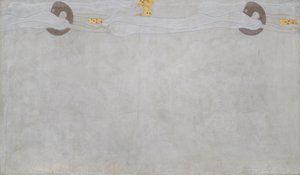 Beethoven Frieze: A boldogság utáni vágy - 4. tábla, bal oldali hosszú fal alkotó: Gustav Klimt