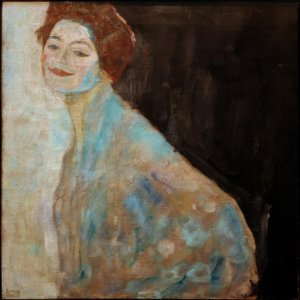 Fehér ruhás hölgy portréja alkotó: Gustav Klimt