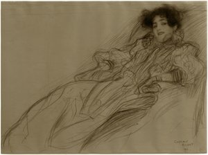 Fiatal hölgy a karosszékben alkotó: Gustav Klimt