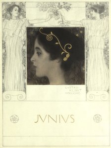 „Junius” (Alapjául szolgált: Gerlach  Schenk, Allegorien N.F. 53. sz.) alkotó: Gustav Klimt