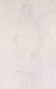 Mada Primavesi, 1925 körül (ceruza csillogó japán papíron) alkotó: Gustav Klimt
