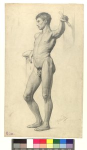 Férfi akadémiai akt alkotó: Gustav Klimt
