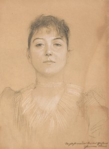 Női portré, 1890-1891 körül alkotó: Gustav Klimt
