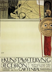 A szecessziós művészeti mozgalom első művészeti kiállításának plakátja, 1898