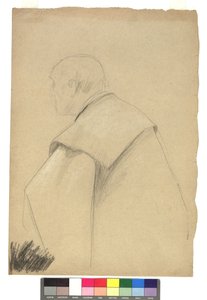 Tanulmány egy talárt viselő öregemberről alkotó: Gustav Klimt