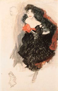 Tanulmány II. Juditnak, 1908 körül (gouache, szén és fehér szín a papíron) alkotó: Gustav Klimt