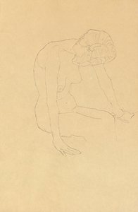 Tanulmány egy női aktról, 1908-1909 körül alkotó: Gustav Klimt