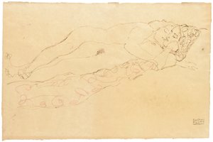 Két fekvő akt, 1913 körül alkotó: Gustav Klimt